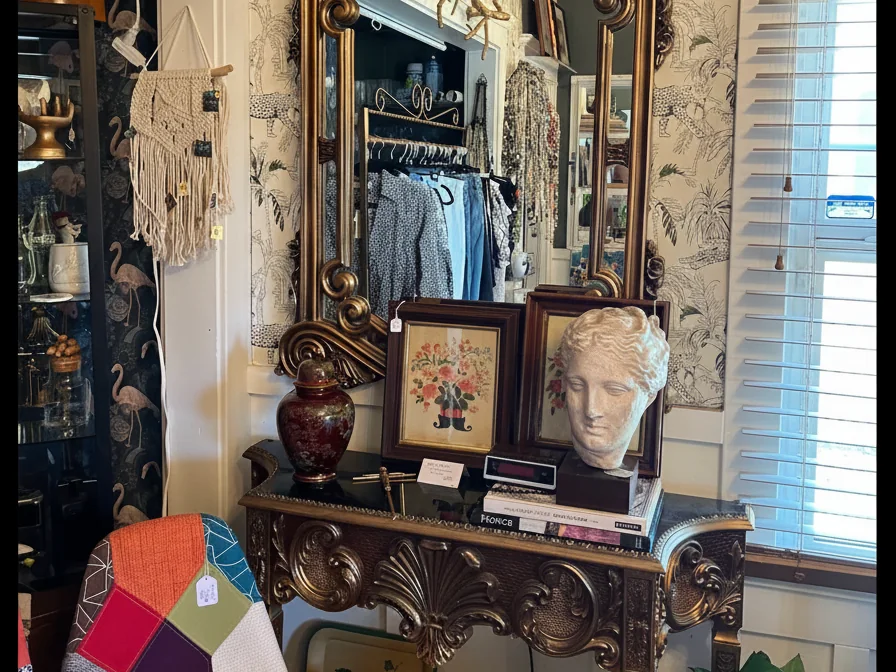 Indigo Room Antique Mirror