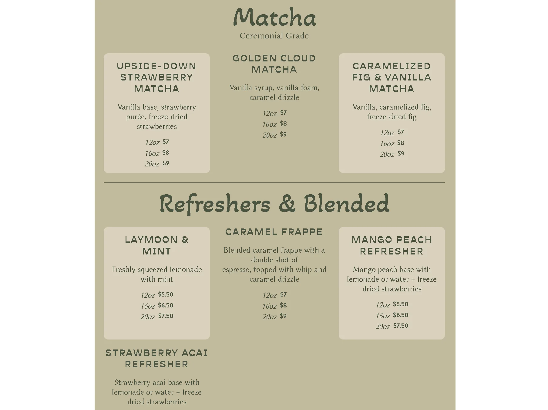 Laymoon Menu Drink B