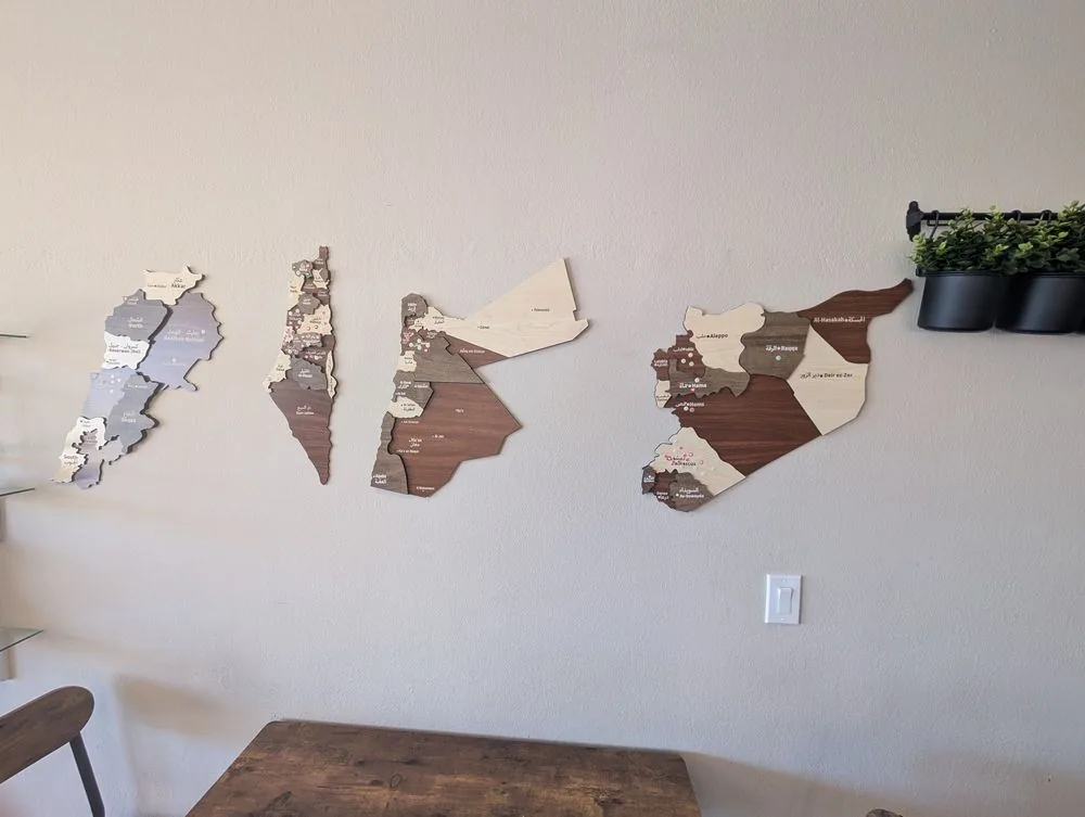 Levante Coffee Maps on wall