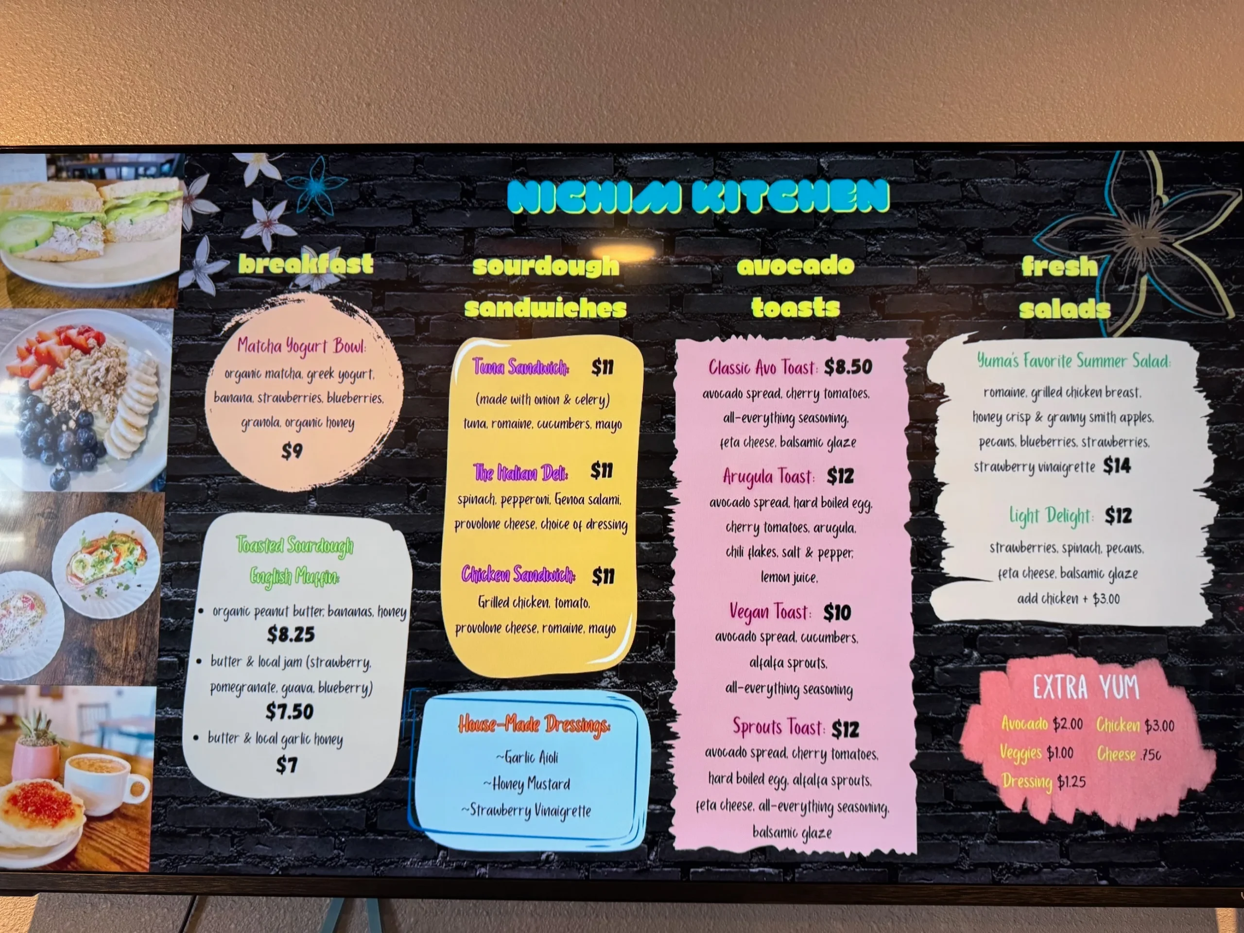 Nichim Cafe Yuma Food Menu