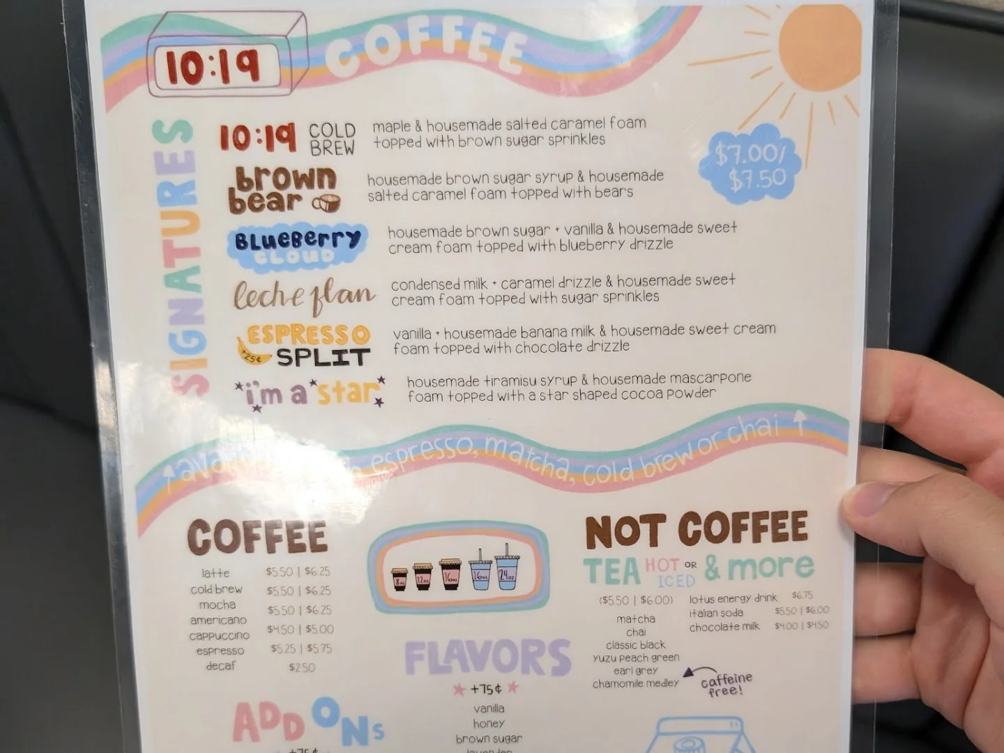 10:19 Coffee Chandler - Menu