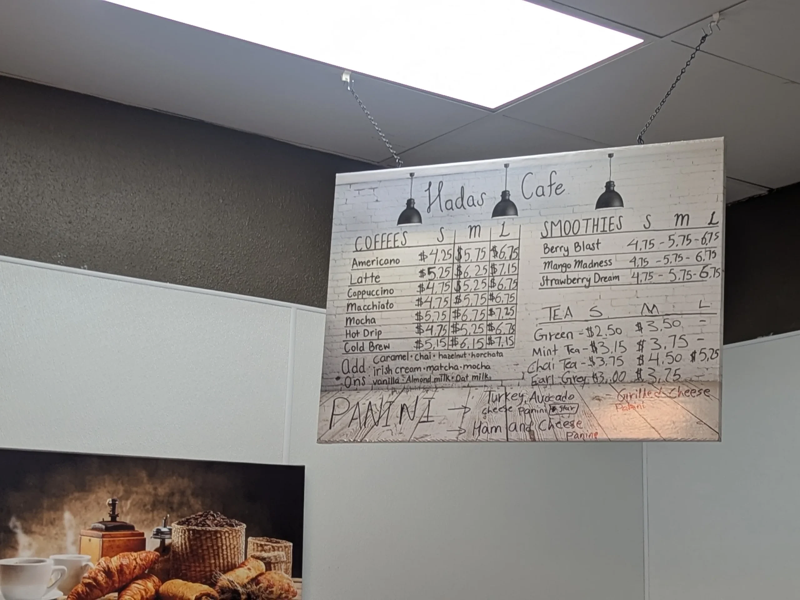 Hadas Cafe Menu