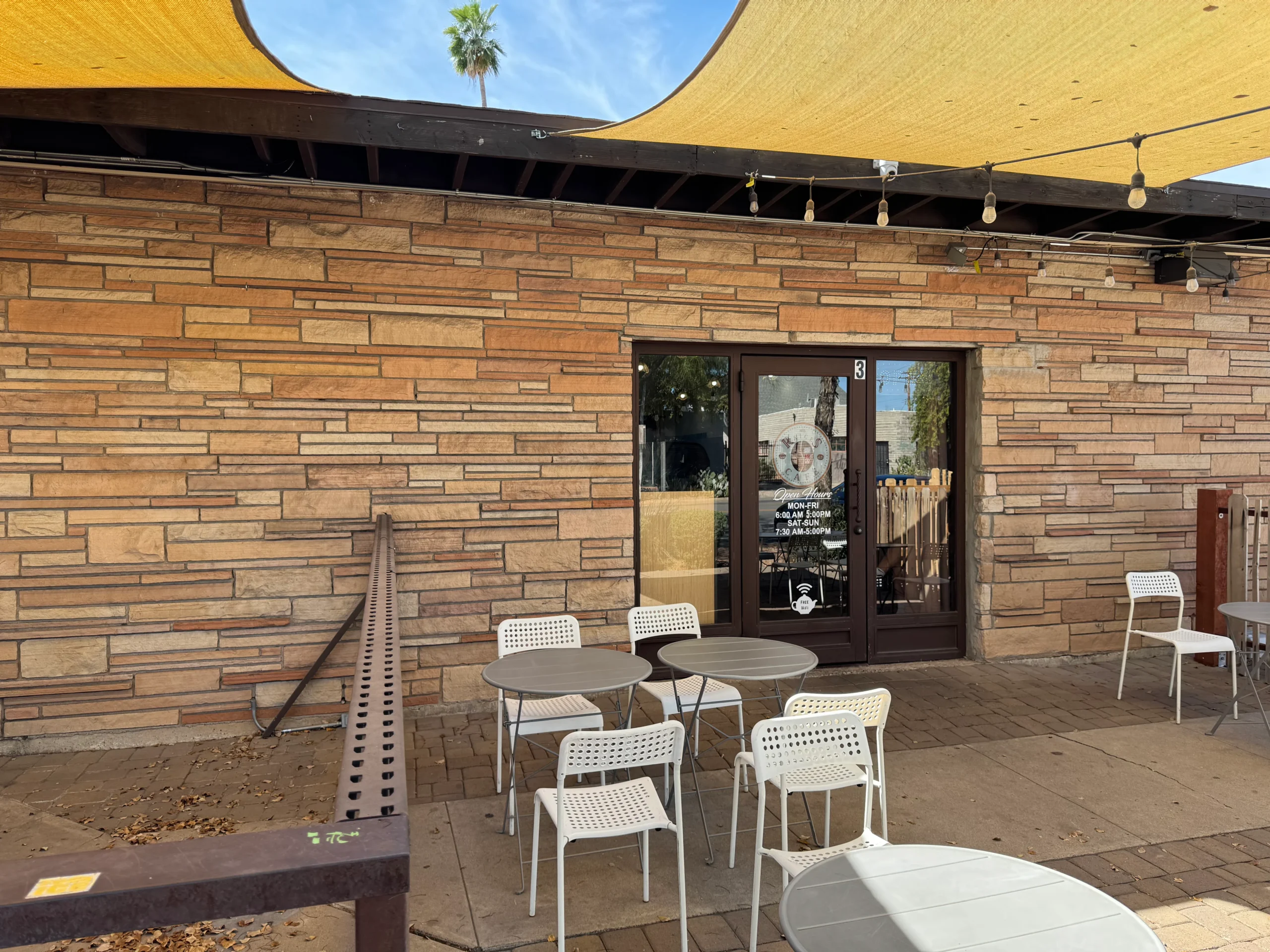 Mis Raices Cafe Image showing the beautiful Outdoor Patio and seating area