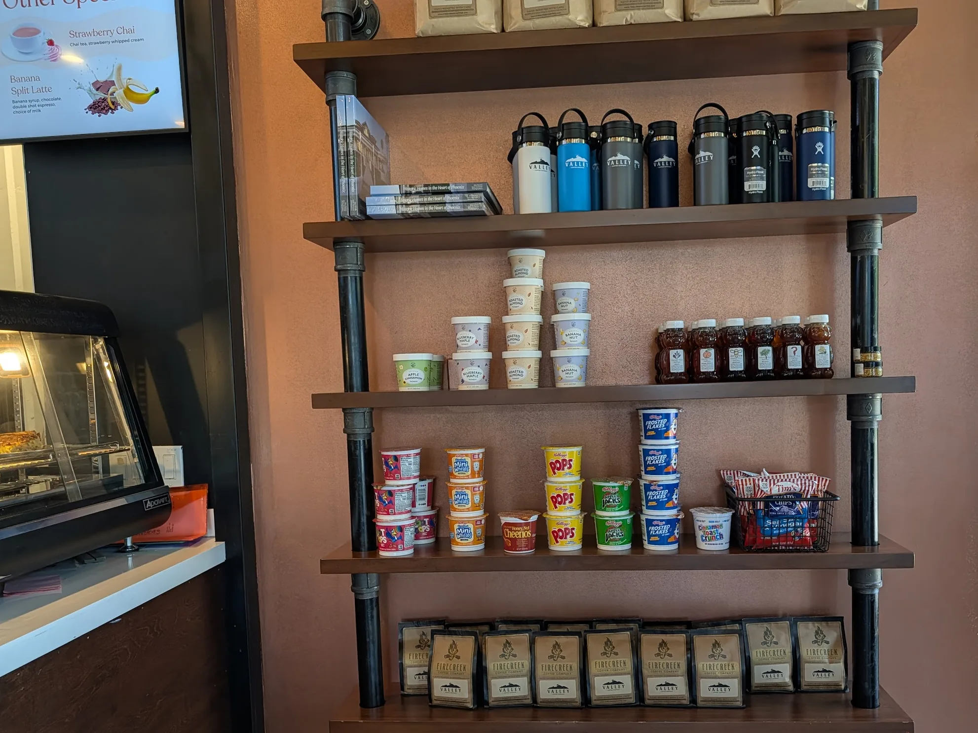The Valley Coffee Company items for sale on the shelf