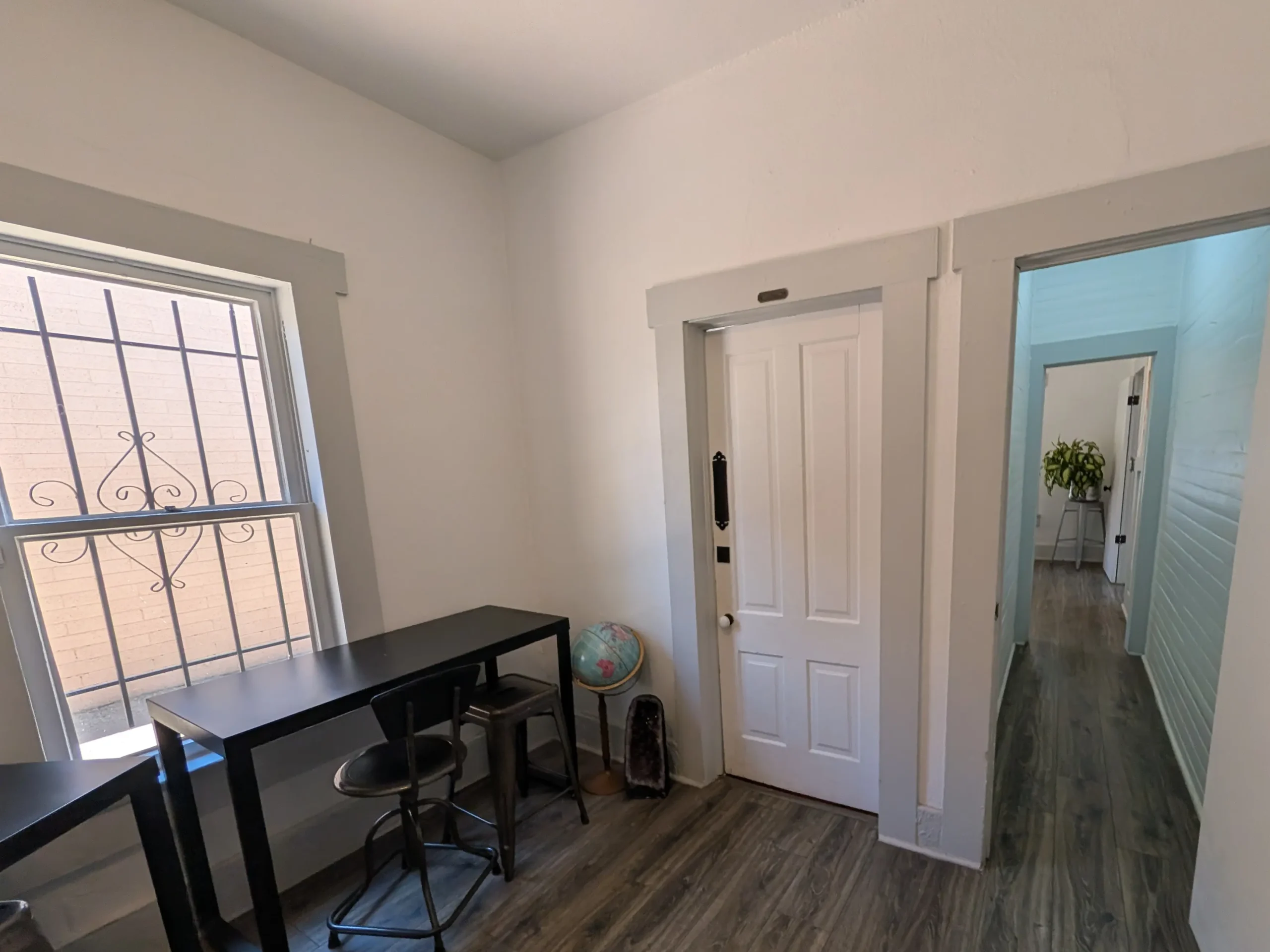 Homage Coffee House - Back Room Seating Area and Bathroom Door