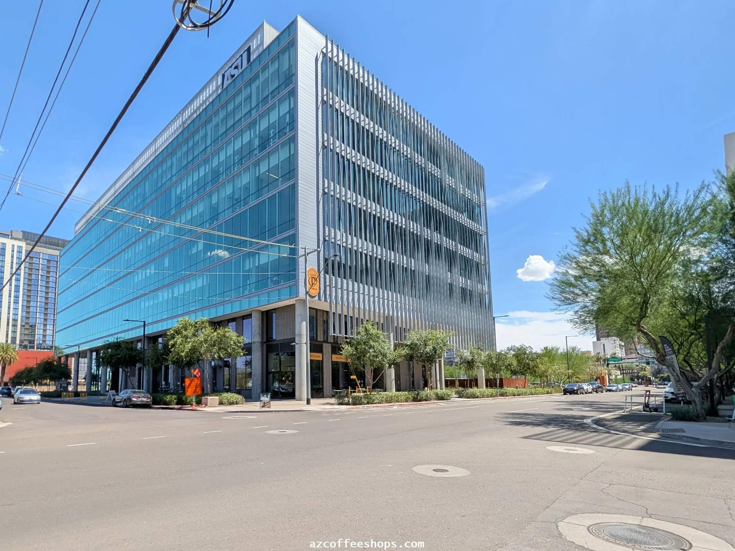 Image showing the back of the ASU building where Peixoto Coffee Roasters in downtown Phoenix is located