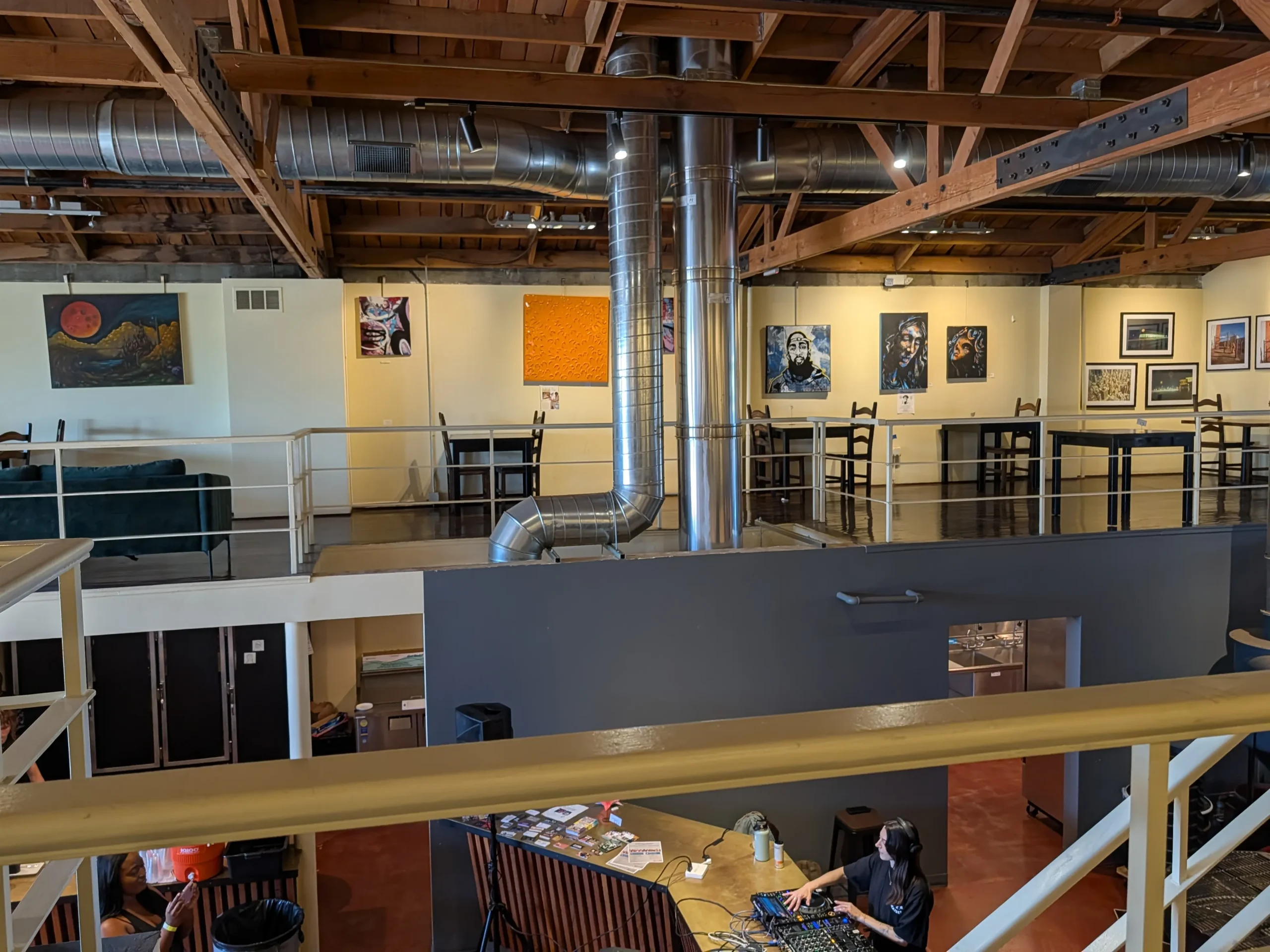 Firecreek in Phoenix, AZ. Imaging showing the Roaster Machine from upstairs view